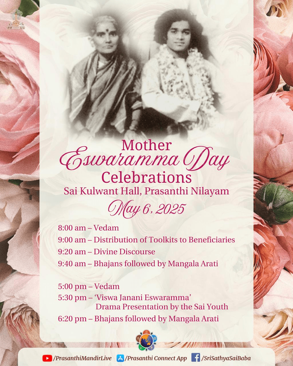 ESWARAMMA DAY CELEBRATIONS MAY 6 2025 – SCHEDULE