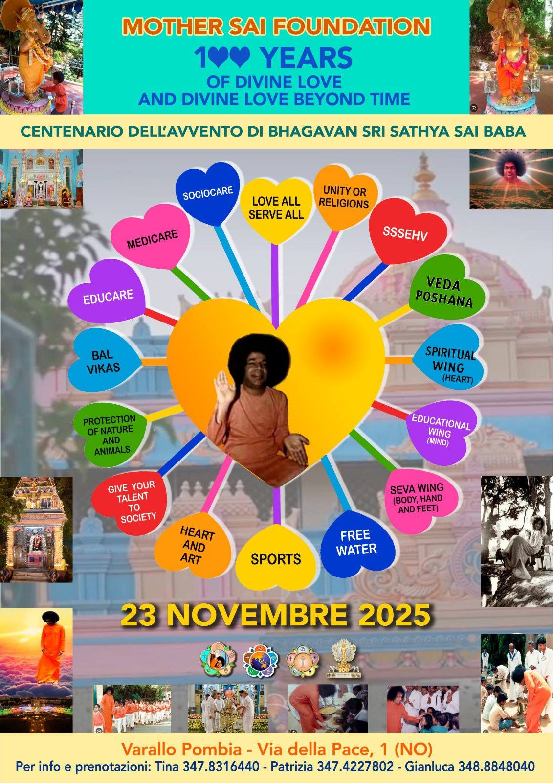 #Italy: CELEBRAZIONI CENTENARIO – MOTHER SAI FOUNDATION