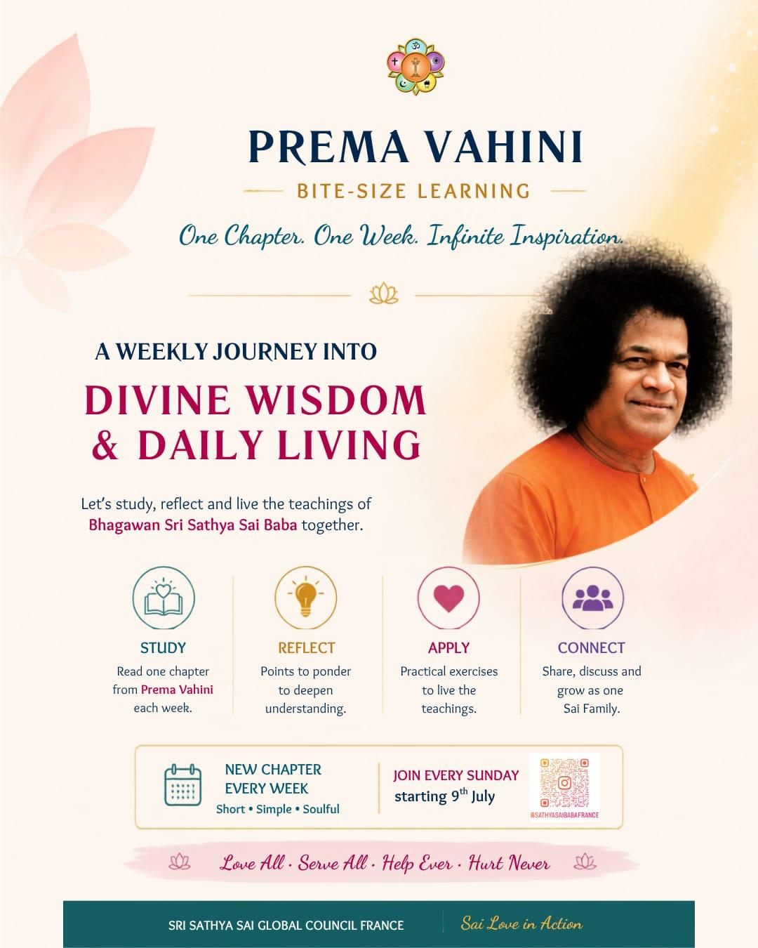 SSSGC France | Prema Vahini – Bite-Size Learning on Instagram.